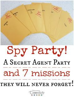 the spy party is an awesome activity for kids to learn how to use spys