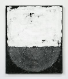 a black and white painting on a wall