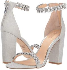 Badgley Mischka Mayra Women's Shoes Hak Tinggi, Cute Shoes Heels, Sandal Online, Alex Evenings, Wedding Heels, Heeled Sandal, Prom Shoes, Silver Heels