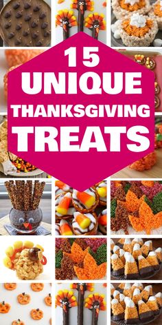 15 unique Thanksgiving treats, including turkey-themed desserts and autumn-inspired snacks. Turkey Rice Krispie Treats, Thanksgiving Crockpot Recipes, Pumpkin Rice Krispie Treats, Easy Thanksgiving Dessert Recipes, Apple Crisps, Thanksgiving Baking, Fall Favorites Recipes, Thanksgiving Cupcakes, Fun Thanksgiving Desserts