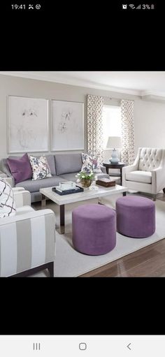 Lavender Living Room, Living Room Color Combination, Tattoo Modern, Room Color Combination, Room Decor Living Room, Living Room Decorating Ideas, Living Room Decorating, Living Room Decor Colors