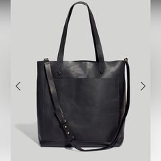 Like Brand New Medium Transport Tote In Black Leather From Madewell. See Photos For Size Description/ Detail I Thought I Would Love It But I Never Use It. Madewell Leather Bag, Madewell Tote, Affordable Handbags, Madewell Transport Tote, Madewell Bags, Popular Handbags, Carryall Tote, Cheap Handbags, Black Leather Tote