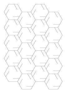 an image of a pattern that looks like hexagonals in black and white