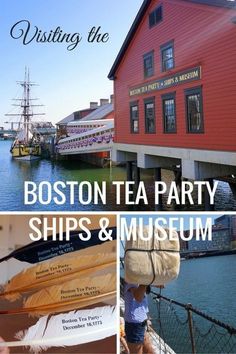 the boston tea party ships and museum is featured in this postcard for visitors to visit