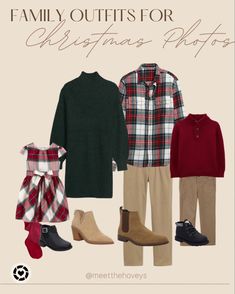 the family outfits for christmas photos