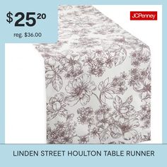 a table runner with flowers on it for $ 25