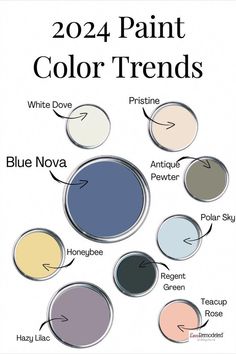 the color chart for paint colors that are available in different shades and sizes, including white dove