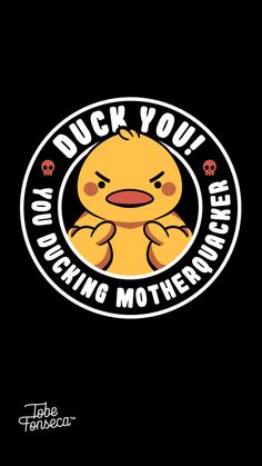 the logo for duck you laughing motherhooder, which features an image of a chick with