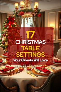 Dinner Christmas Decoration, Xmas Dinner Table Setting, Christmas Placesetting Ideas, Table Decor For Christmas Dinner, Christmas Settings Table Ideas, Christmas Dinner Setting Ideas, Table Decoration For Christmas Dinner, Christmas Scapes Holiday Tables, Christmas Themed Table Settings