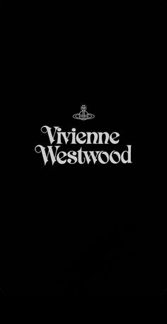 the vivieme westwood logo is shown in white on a dark black background