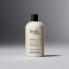 Escape In The Luxurious Lather Of Our Ultra-creamy, Iconic Philosophy Bath & Shower Gel, Upgraded With Our Skin-hugging Moisture Complex For All-day Hydration. 16 Oz. Transport Yourself To A Moment Of Self-care With The Ultra-creamy, Iconic Philosophy Shower Gel, Upgraded With A Skin-hugging Moisture Complex For Intense Hydration That Won’t Be Rinsed Off Yet Doesn’t Leave The Feel Of A Film Or Residue. The Moisture-barrier-respecting Formula Efficiently Cleanses, Soothes, And Comforts Dry Skin, Fresh Cream Philosophy Conditioner, Fresh Cream Philosophy, Philosophy Shower Gel, Philosophy Beauty, Philosophy Fresh Cream, Philosophy Products, Shower Stuff, Body Washes, Xmas List