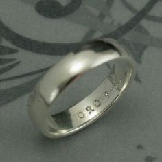 With this listing you can add personalized inside ring engraving to your order from Happily Ever After by Blazer Arts! Please make certain that your ring is at least 2.5mm wide to accommodate the inscription. We can engrave up to 30 characters inside the average sized band in your choice of either script or block font. Just leave what you would like inscribed in the personalization box. Please note that our block font only features upper case letters. By contrast, our script font features both u Ring Engraving, Block Fonts, Wedding Band Engraving, Block Font, Engraved Wedding, Personalized Ring, Palm Coast, Personalized Rings, Upper Case