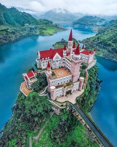 an aerial view of a castle in china