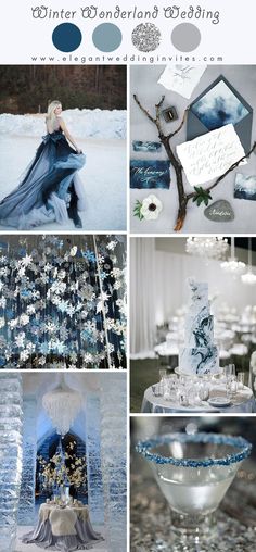 blue and silver wedding color scheme