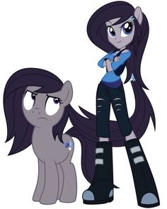 an image of two ponies standing next to each other