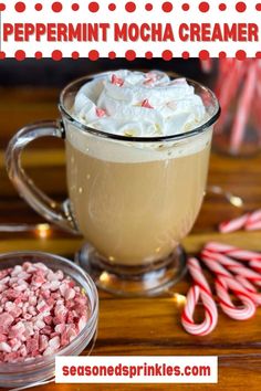 Homemade peppermint mocha coffee creamer lets you indulge in Christmas flavors any time of year! Three ingredients and you are on your way to a very merry, minty mocha cup of joe.