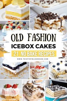 old fashion icebox cakes that are no bake