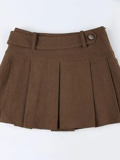 ⚡Buy 2024 Vintage Brown Corduroy Belted Pleated Mini Skirt Brown M under $31.00 in Skirts at AnotherChill.com Online. Style: Casual/Street/Sweet/Vintage/Preppy. Fabric Content: Polyester. Fit Type: Slim Fit. Length: Above Knee. Versatile Style: This skirt boasts a unique blend of casual, street, sweet, vintage, and preppy styles, making it a versatile piece that can be paired with various tops and accessories for different occasions.. Slim Fit Design: This skirt features a slim fit design that f Brown School Skirt, Brown Mini Skirt Outfit, 2000s Fashion Women, Shaggy Costume, 60’s Aesthetic, Brown Pleated Skirt, Preppy Fabric, Brown Mini Skirt, Vintage Preppy