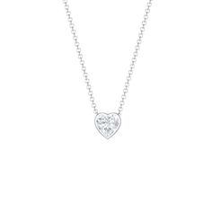 Sterling Silver Cubic Zirconia Solitaire Heart Pendant | Jewlr Infinity Band Ring, Silver Heart Jewelry, Heart Jewelry Set, Photo Pendant, Gold Pearl Necklace, Solitaire Pendant, Silver Prices, Silver Pendant Necklace, Silver Heart