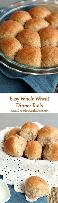 easy whole wheat dinner rolls are the perfect side dish for any meal or appetizer