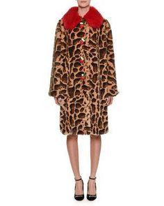 Dolce And Gabbana Leopard, Leopard Print Fur Coat, Dolce Gabbana Dress, Fashion 2018, Luxury Clothing, Faux Fur Coat, Fall Trends, Parisian Style