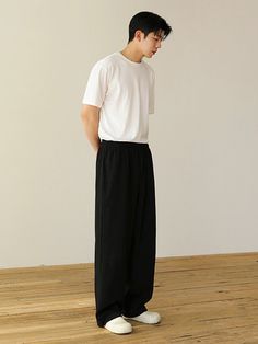 Elevate your wardrobe with our items, the epitome of modern elegance and versatility of Korean Men’s Fashion. Relaxed Fit Harem Pants For Work, Relaxed Fit Full Length Harem Pants For Work, Baggy Full Length Pants With Elastic Waistband, Streetwear Ankle-length Wide Leg Pants, Relaxed Fit Wide Leg Pants For Streetwear, Wide Leg Ankle-length Pants For Streetwear, Ankle-length Wide Leg Pants For Streetwear, Versatile Pants With Loosely Fitted Hips, Baggy Straight Pants With Elastic Waistband