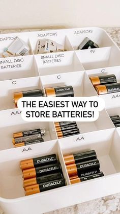 the easyest way to store batteries