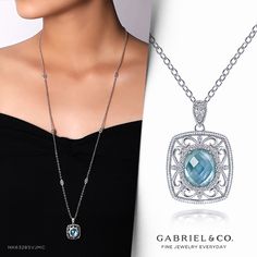 Silver Fashion Necklace NK6328SVJMC #GabrielNY #DiamondJewelry #FineJewelry #GabrielAndCo #UniqueJewelry #FineJewelry#FashionJewelry#UniqueJewelry#GiftIdeas#UniqueGifts #DiamondJewelry #Jewelry #Necklaces #DiamondNecklace #GoldNecklace