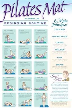 the pilates mat poster with instructions