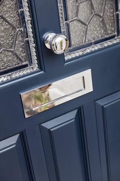 The design and colours of this door are enhanced further by beautifully crafted door furniture in an authentic design with a contemporary finish. Stiffkey Blue Front Door, Blue Stained Glass Front Door, Blue Victorian Front Door, Navy Stained Glass Front Door, Upvc Victorian Front Door