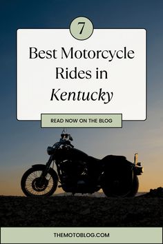 a motorcycle with the text 7 best motorcycle rides in wisconsin read now on the blog