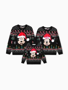 Complete your family Christmas look with this Officially Licensed Disney Matching Outfit Set, perfect for holiday style and memories.
* Product features: Matching family Christmas sweaters.
* Fabric characteristics: Soft and warm acrylic material.
* Piece of product: Set of 3 sweaters (Men's, Women's, and Kid's).
* Neckline: Classic crewneck.
* Sleeves: Full-length sleeves.
* Style: Featuring Mickey and Minnie Mouse Christmas theme.
* Fit: Comfortable, true to size fit.
* Length: Standard length. Matching Family Christmas Sweaters, Family Christmas Sweaters, Minnie Mouse Christmas, Christmas Look, Mouse Christmas, Sleeves Style, Matching Outfit, Holiday Style, Christmas Theme