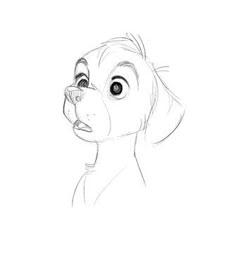 a drawing of lady and the tramp