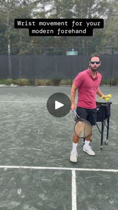 a man standing on top of a tennis court holding a racquet