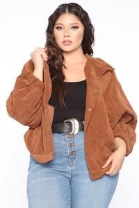 Corduroy Jacket Outfit Plus Size, Oversized Curdoroy Jacket, Oversized Collared Corduroy Outerwear, Aesthetic Clothes Plus Size, Cheap Brown Corduroy Outerwear, Oversized Brown Corduroy Outerwear, Big Size Fashion, Apple Bottom Jeans, Cheap Plus Size Clothing