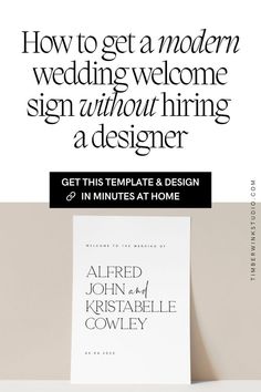 Effortlessly Design Stylish Wedding Welcome Signs with DIY Templates Stylish Wedding