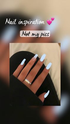 Shiny Nails Designs, Teen Nails, Beauty Hacks Nails, Wow Nails, Diy Acrylic Nails, Colored Acrylic Nails, Cute Acrylic Nail Designs, Simple Acrylic Nails, Nail Art Designs Videos