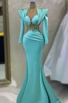 Prom Dress Sleeves, Long Sleeve Prom Dress Mermaid, Emerald Prom Dress, Best Formal Dresses, Blue Mermaid Prom Dress, Long Sleeve Evening Gowns, Dress Sleeves, Green Mermaid, Long Sleeve Prom