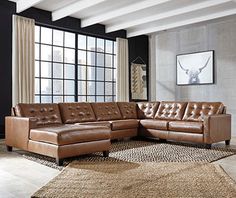 La Apartment, Sectional With Chaise, Auburn Brown, Fabric Sectional Sofas, Modern Sofa Sectional, Dressed To Impress, Armless Loveseat, Ashley Furniture Homestore, Types Of Sofas