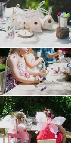 Decorate a "fairy house" - Cute! Fairy Themed Birthday Party Fairy Birthday Themes, Fairy Princess Party, Fairy Theme Party, Garden Party Theme, Fairy Tea Parties