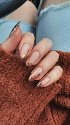 Copper Ideas, Emerald Nails, September Nails, Fall Nail Trends, October Nails, Thanksgiving Nails, Ideas Nails, Autumn Nails, Fall Nail