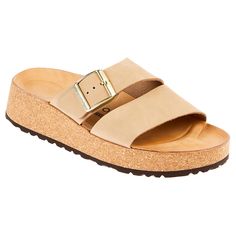 Papillio by Birkenstock Almina Nubuck Platform Sandal    Slide into the luxe Almina platform sandal and show your feet some love. The classic Birkenstock contoured cork footbed supports the arches and cradles the heel for all-day comfort. Chic Slip-on Platform Footbed Sandals, Classic Wedge Heel Platform Sandals, Chic Platform Slippers With Leather Footbed And Round Toe, Chic Round Toe Platform Slippers With Leather Footbed, Leather Platform Slippers With Round Toe And Buckle Closure, Leather Platform Slippers With Buckle Closure, Chic Footbed Sandals With Removable Insole And Round Toe, Chic Footbed Sandals With Cork-bed Midsoles And Round Toe, Chic Round Toe Footbed Sandals With Cork-bed Midsoles