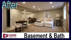 this is an image of a basement and bathroom remodel