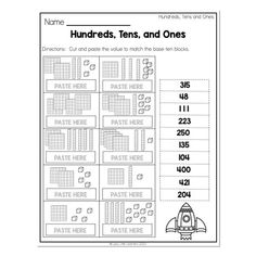 the worksheet for rounding tens and ones with space shuttles on it's side