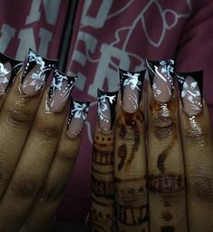 Duck Nails, Ombre Acrylic Nails, French Tip Acrylic Nails, Cute Acrylic Nail Designs, Dope Nail Designs, Short Square Acrylic Nails, Exotic Nails