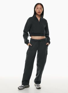 Cargo Sweatpants, To My Daughter, Wide Leg, Super Cute, Sweatpants, Pants, Black, Trousers, Tracksuit Bottoms