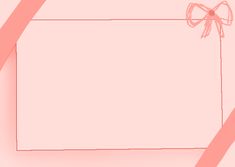 an empty pink card with a bow on the front and back side, against a light pink background