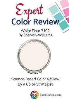 a white color with the words expert color review written on it, and an image of a