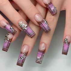 ig: brittanyisdoomed  #naildesign#nailsofinstagram#nailsoftheday nails, plaid nails, winter nails, purple nails, alternative nails, short nails, square nails, almond nails, instagram nails, fall nails, long nails Plaid Nails, Instagram Nails, Xmas Nails, Square Nails, Holiday Nails, Almond Nails, Winter Nails, Short Nails