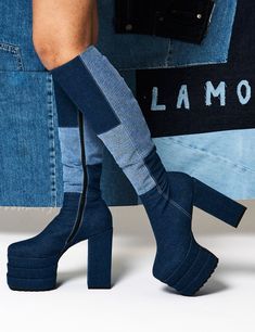 Talk Of The Town Platform Knee High Boots Platform Knee High Boots, Talk Of The Town, Shopping Coupons, The Talk, Shark Teeth, Wide Calf, Chunky Platform, Platform Boots, High Boots